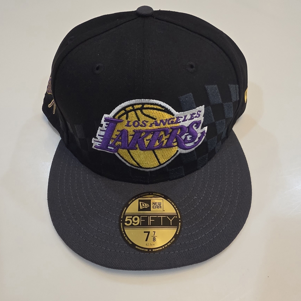 LOS ANGELES LAKERS|New Era 59Fifty Black/Gray Checkered Flag|Size 7 7/8